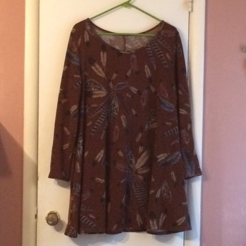 Feather Print Dress/Tunic